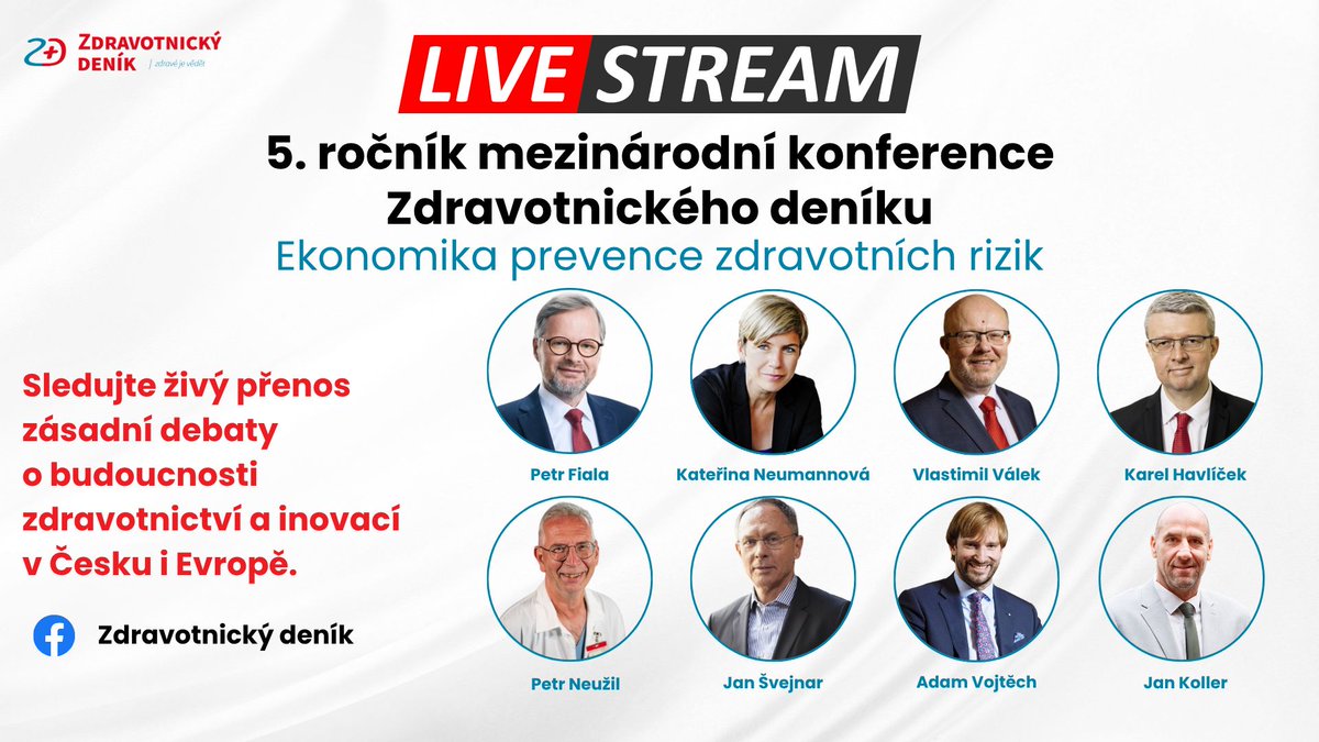 Právě probíhá 5. ročník mezinárodní konference Zdravotnického deníku na téma Ekonomika prevence zdravotních rizik.

👀 Konferenci sledujte ŽIVĚ ZDE: facebook.com/share/v/1Bhpnv… facebook.com/share/v/16XXPp…