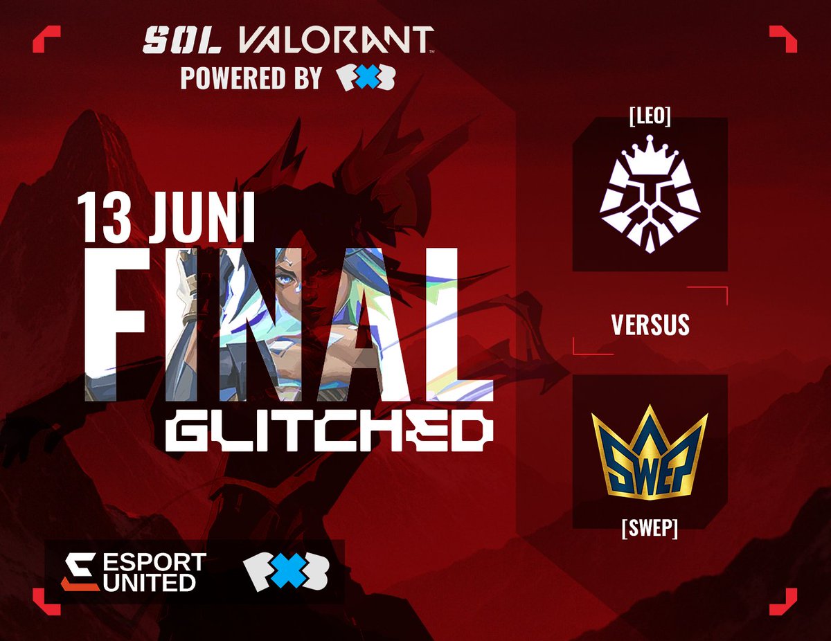 Svenska Onlineligan (@onlineligan) on Twitter photo 🏅 SOL VALORANT SPRING 2025
🏆 FINAL
📅 När? Fredag 13 Juni
📍 Var? <a href="/glitchedSE/">GlitchedSE</a> , Jönköping ( QWERTY Stage )
⚔️ <a href="/LundEsports/">LEO - Lund Esports Organization</a> 🆚 <a href="/SweP_VAL/">Project Swede</a> 🏅 SOL VALORANT SPRING 2025
🏆 FINAL
📅 När? Fredag 13 Juni
📍 Var? <a href="/glitchedSE/">GlitchedSE</a> , Jönköping ( QWERTY Stage )
⚔️ <a href="/LundEsports/">LEO - Lund Esports Organization</a> 🆚 <a href="/SweP_VAL/">Project Swede</a>