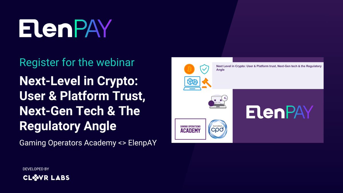 Do not miss the workshop 'Next Level in Crypto: User &amp; Platform Trust, Next-Gen Tech &amp; the Regulatory Angle' done in collaboration with the Gaming Operators Academy.

📅 June 26th
📝 Register: go.meltingspot.io/spot/7b3c9fc0-…
