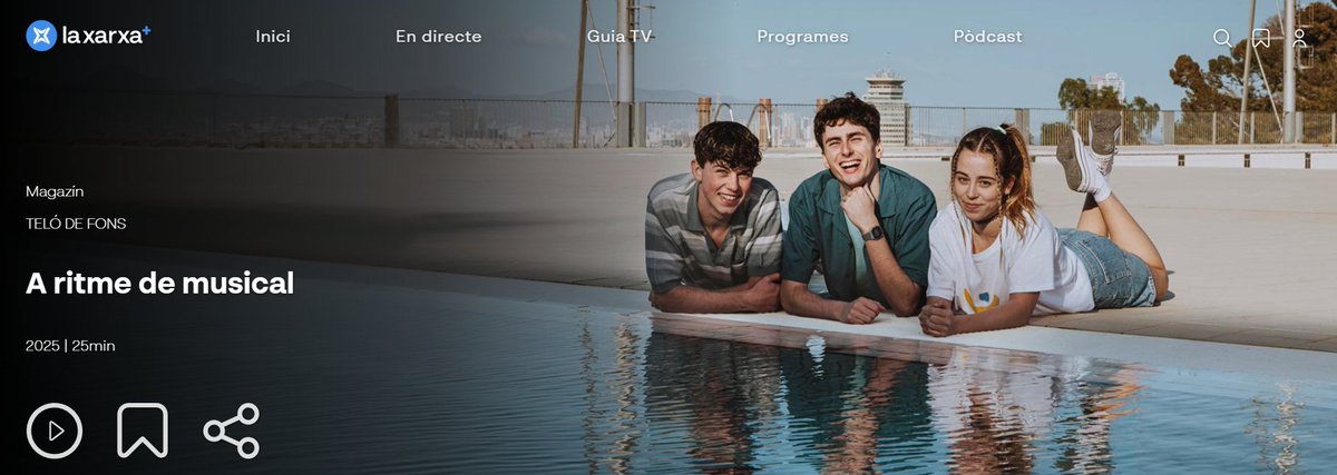 Teló de fons (@telodefons) on Twitter photo ❓Has vist el darrer programa?
🎤A ritme de #musical🎼
▶️laxarxames.cat/movie-details/…
👉Lo cant de les ànimes mudes <a href="/teatregaudi/">Teatre Gaudí</a>
👉Tots els nens creixen <a href="/andreugallen/">Andreu Gallén</a>
👉Paràsits <a href="/aquitaniabcn/">AQUITÀNIA TEATRE</a>
👉Mesures extraordinàries <a href="/yagoalonsot/">Yago</a> <a href="/carmenmarfavi/">Carmen Marfà</a>
📲<a href="/laxarxames/">La Xarxa+</a>🎥<a href="/CanalTerrassa/">Canal Terrassa</a> ❓Has vist el darrer programa?
🎤A ritme de #musical🎼
▶️laxarxames.cat/movie-details/…
👉Lo cant de les ànimes mudes <a href="/teatregaudi/">Teatre Gaudí</a>
👉Tots els nens creixen <a href="/andreugallen/">Andreu Gallén</a>
👉Paràsits <a href="/aquitaniabcn/">AQUITÀNIA TEATRE</a>
👉Mesures extraordinàries <a href="/yagoalonsot/">Yago</a> <a href="/carmenmarfavi/">Carmen Marfà</a>
📲<a href="/laxarxames/">La Xarxa+</a>🎥<a href="/CanalTerrassa/">Canal Terrassa</a>