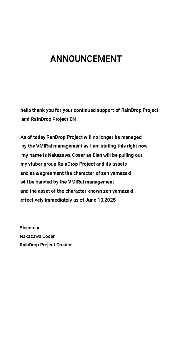 RainDropVT's tweet photo. OFFICIAL ANNOUNCEMENT

#PHVTuber #VTuber #ENVtuber https://t.co/FRlcp0PvDd