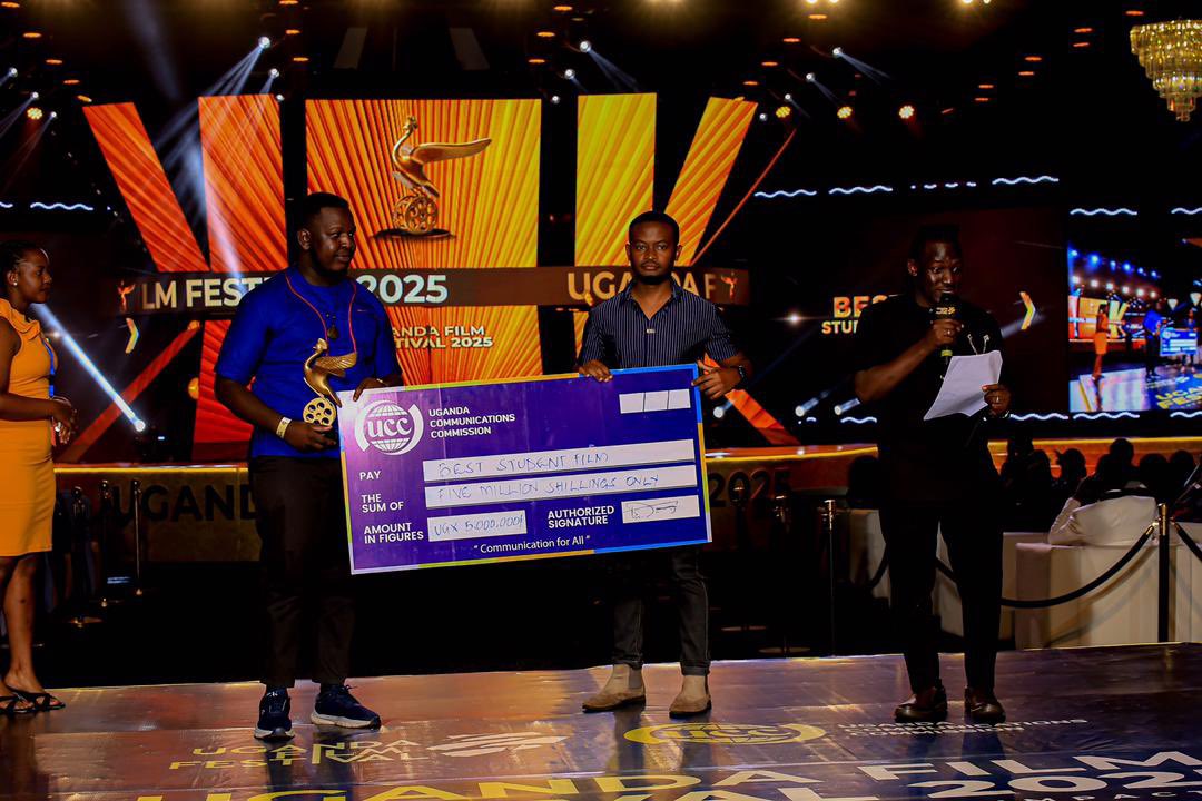 UCU School of Journalism, Media & Communication (@ucujourncom) on Twitter photo Congratulations to our student Brian Adrine Kabogozza for winning Best Student Film for 'Dinner for Three' at the <a href="/UgandaFilm/">Uganda Film Festival</a> 2025.
With a portfolio of recognized short films, we're incredibly proud of this achievement. Congratulations <a href="/KabogozzaBrian/">briankabogozza</a> 🎊 🎉.
Courtesy 📸 Congratulations to our student Brian Adrine Kabogozza for winning Best Student Film for 'Dinner for Three' at the <a href="/UgandaFilm/">Uganda Film Festival</a> 2025.
With a portfolio of recognized short films, we're incredibly proud of this achievement. Congratulations <a href="/KabogozzaBrian/">briankabogozza</a> 🎊 🎉.
Courtesy 📸