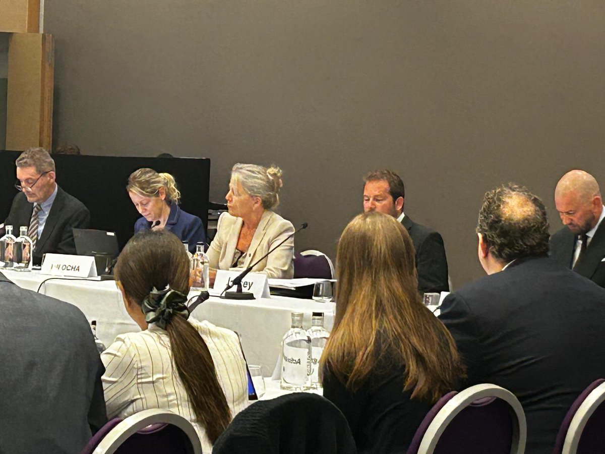 I had the honour of addressing a rather large table of international delegates this morning in Jersey for the UN OCHA conference which Jersey 🇯🇪 co-chairs