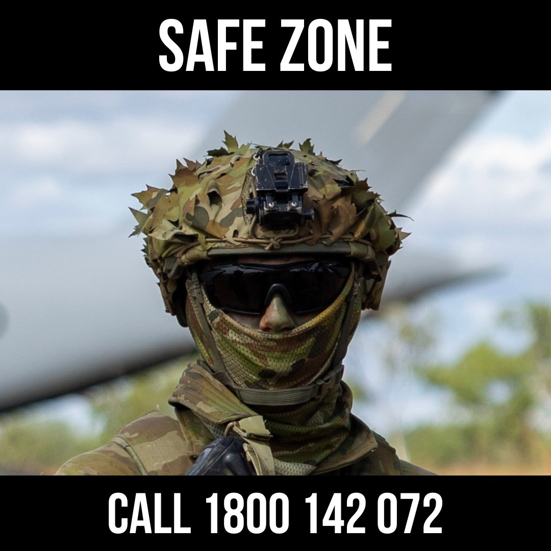 It’s important to feel safe when you reach out for mental health support.  

When you contact Safe Zone you can remain totally anonymous. 

This means you do not have to tell us who you are or where you served.  

For free, confidential support 24/7.  

☎️ 1800 142 072