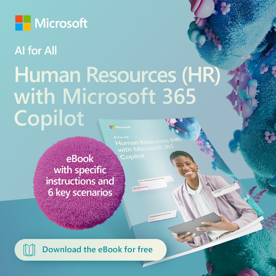 Optimise your HR processes and create a unique employee experience with Microsoft 365 Copilot. Our free eBook for: 
✅ Scenarios &amp; instructions 
✅ Tips for an AI-powered HR strategy 
✅ Prompts to unlock Copilot ’s potential

📥 Download now: msft.it/6011SW0Jv