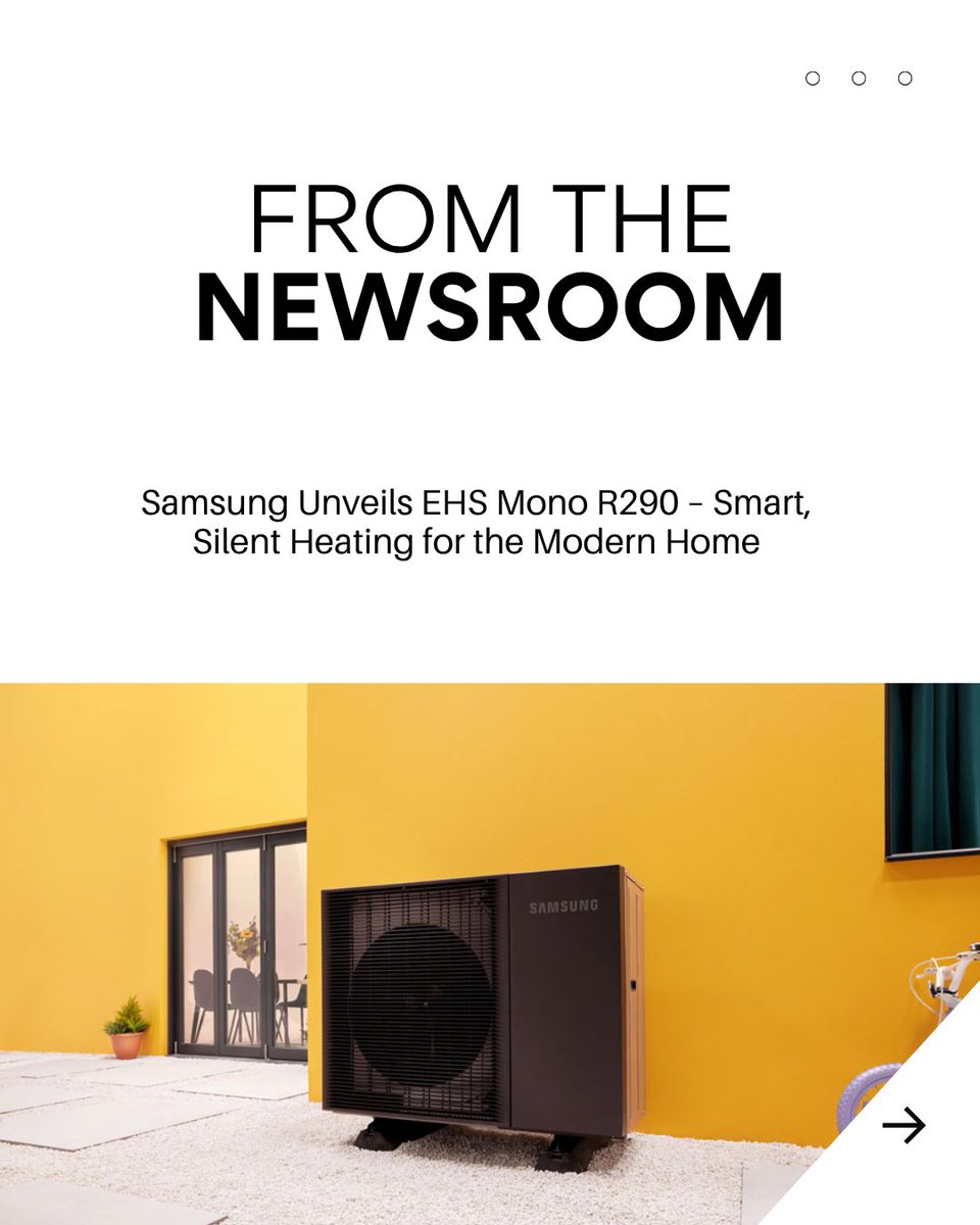 Housebuilderdev's tweet image. Samsung EHS Mono R290 heat pump delivers high-temp, low-noise heating with smart energy tracking and greener tech. Future-ready comfort starts here.

Read more here.👉hbdonline.co.uk/news/introduci…

#SmartHeating #LowCarbonHomes #SamsungHeatPump #hbd #housebuilder
