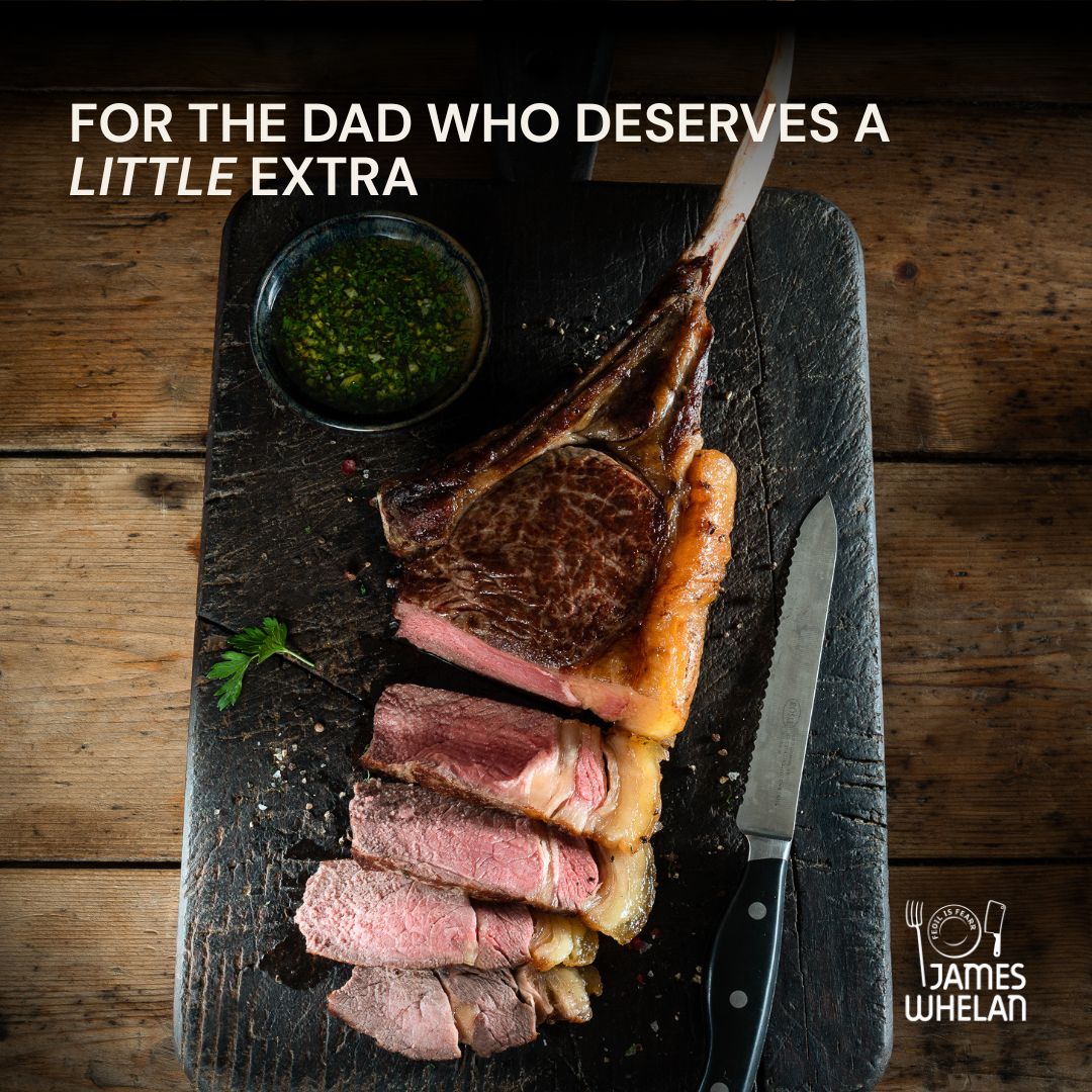 Bring the Drama

The Tomahawk. For the Dad who either goes big. Or goes home. That axe-like bone looks good and ensures that the steak tastes amazing, adding flavour-on-flavour juiciness.