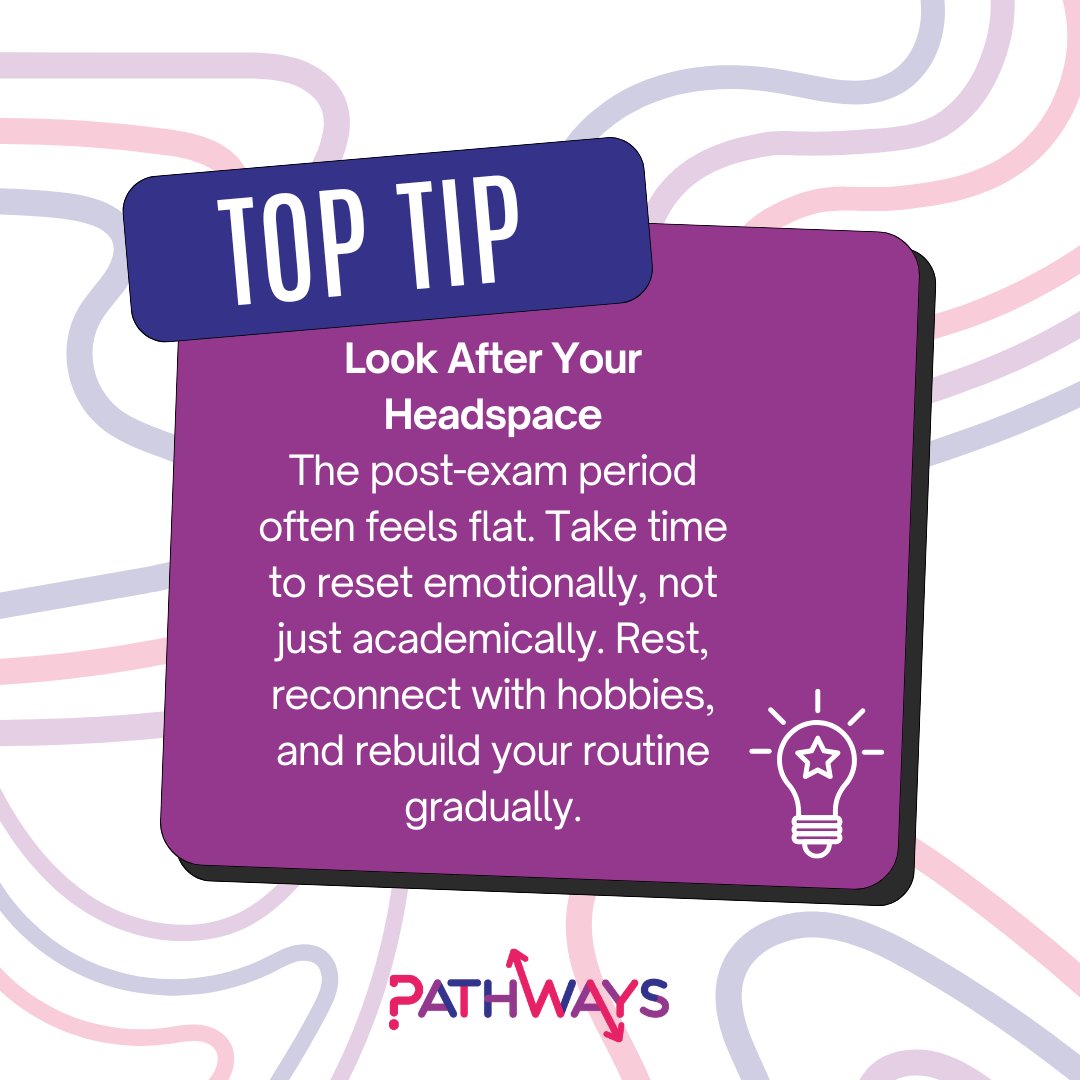 Remember to look after your headspace in the post-exam period ❤️
