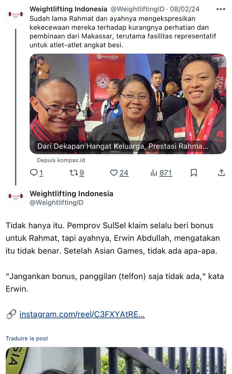 Weightlifting Indonesia tweet media