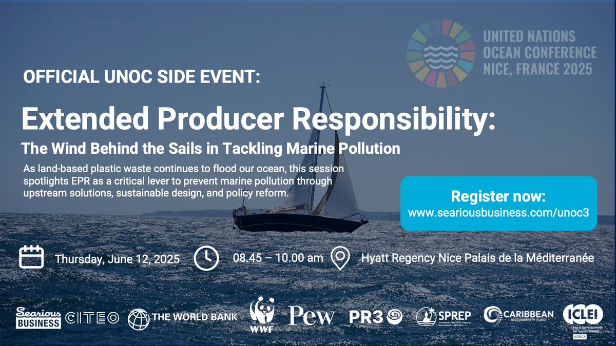 🌊 Join us at #UNOC3: Powering Ocean Action with #EPR! EPR is a game-changer to prevent plastic pollution, but only if it goes beyond recycling. Let’s talk sustainable design, #reuse, and real accountability. 📷: seariousbusiness.com/unoc3Organised by
@seariousbiz
&amp;
<a href="/citeofrance/">Citeo</a>