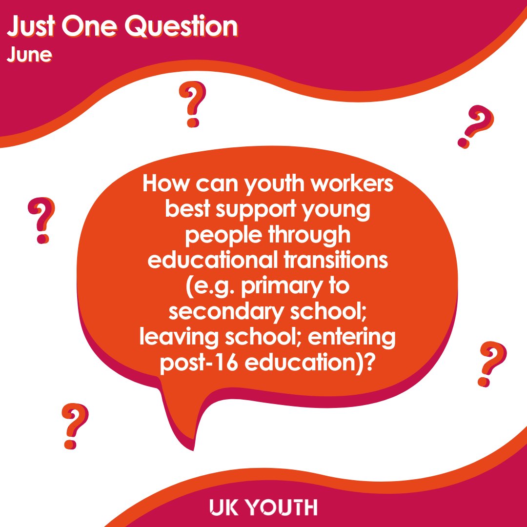 Attention Youth Practitioners! 📣 

Your expertise is invaluable in shaping the lives of young people. At UK Youth, we’re asking Just One Question each month. Share your insights, be heard, and drive meaningful impact 💭 

Answer June's question here 👉 bit.ly/JOQ_June