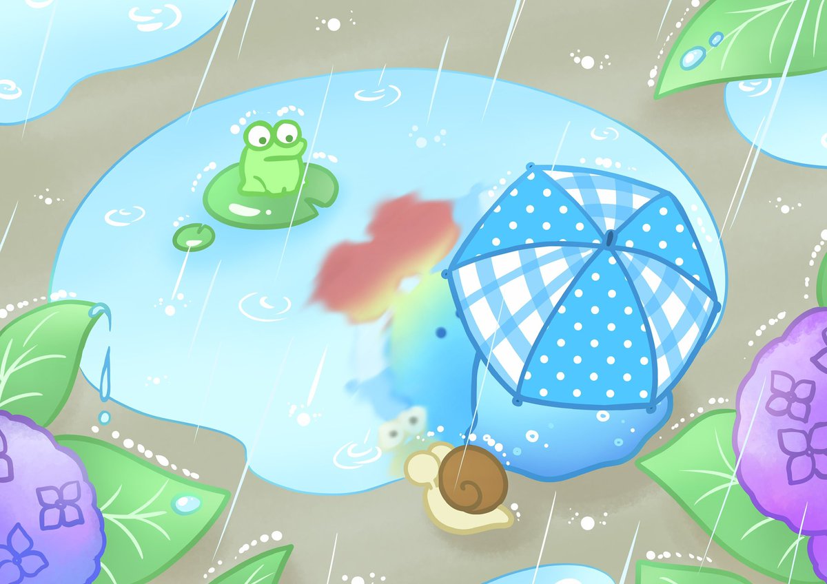 mushroomnosuke's tweet image. 梅雨入り☔️

 #ゆるいイラスト
#イラスト
 #オリキャラ