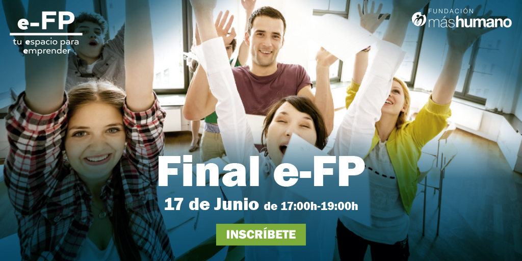 🏆 ¡Llega la gran final de #eFP!
El 17 de junio premiaremos los mejores proyectos emprendedores de estudiantes de FP. ¡Ven a conocer el talento joven e innovador!
👉 Inscríbete aquí: docs.google.com/forms/d/e/1FAI…

#FP #Educación #Emprendimiento #InnovaciónEducativa #TalentoJoven