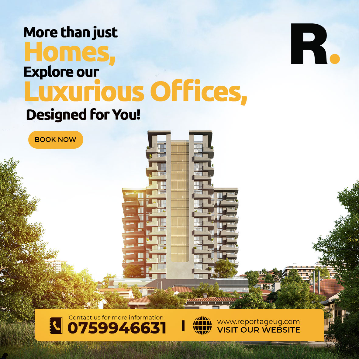 Reportage Properties Uganda Ltd (@reportageug) on Twitter photo More than just Homes, Explore our Luxurious offices, Designed for You!
๐ Call: 0759 946 631
๐ง Email: info@reportageug.com
๐ reportageug.com
#UgandaRealEstate #PropertyUganda #HomesInUganda #InvestInUganda #RealEstateUg #UgandaPropertyMarket #UgandaHousing More than just Homes, Explore our Luxurious offices, Designed for You!
๐ Call: 0759 946 631
๐ง Email: info@reportageug.com
๐ reportageug.com
#UgandaRealEstate #PropertyUganda #HomesInUganda #InvestInUganda #RealEstateUg #UgandaPropertyMarket #UgandaHousing