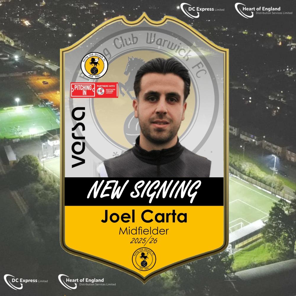 𝐍𝐞𝐰 𝐒𝐢𝐠𝐧𝐢𝐧𝐠 ✍️

We are pleased to announce our 5th new signing for the 25/26 season

𝐉𝐨𝐞𝐥 𝐂𝐚𝐫𝐭𝐚 

The midfielder joins from Harborough Town and has also had spells for Kettering Town, Aylestone Park and Corby Town, among others.

#UTR