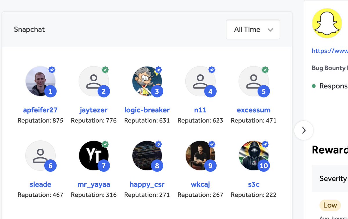 Youssef (s3c) (@s3c_krd) on Twitter photo Made it to Snapchat’s Top 10 after collaborating with <a href="/ajxchapman/">Alex Chapman</a> and <a href="/NahamSec/">Ben Sadeghipour</a> on a critical vuln. Grateful for the journey.
#BugBounty #Infosec Made it to Snapchat’s Top 10 after collaborating with <a href="/ajxchapman/">Alex Chapman</a> and <a href="/NahamSec/">Ben Sadeghipour</a> on a critical vuln. Grateful for the journey.
#BugBounty #Infosec