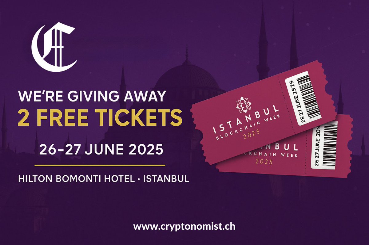 The Cryptonomist Italia 🇮🇹 (@cryptonomist_) on Twitter photo 🚀 TICKET GIVEAWAY! 🚀
Win 2 FREE passes to Istanbul Blockchain Week 2025 and join the biggest Web3 celebration of the year!
How to Enter (30 sec max):
1️⃣ Follow @Cryptonomist_ and <a href="/IstanbulBlockWk/">Istanbul Blockchain Week</a>
2️⃣ Comment what’s got you hyped for #IBW2025
3️⃣ Tag 3 friends who can’t miss it 🚀 TICKET GIVEAWAY! 🚀
Win 2 FREE passes to Istanbul Blockchain Week 2025 and join the biggest Web3 celebration of the year!
How to Enter (30 sec max):
1️⃣ Follow @Cryptonomist_ and <a href="/IstanbulBlockWk/">Istanbul Blockchain Week</a>
2️⃣ Comment what’s got you hyped for #IBW2025
3️⃣ Tag 3 friends who can’t miss it