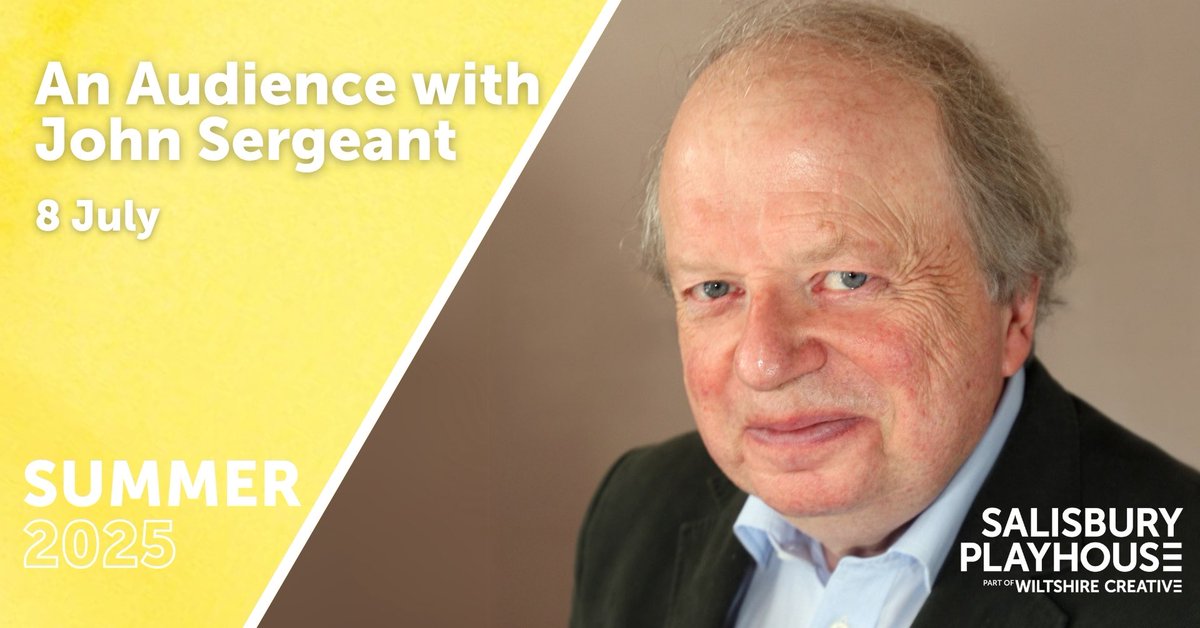 WiltshireCreative (@wiltscreative) on Twitter photo In just under a month, we get to welcome the former <a href="/BBCNews/">BBC News (UK)</a> Chief Political Correspondent, and former contestant on <a href="/bbcstrictly/">BBC Strictly ✨</a> - John Sergeant!
Come join us as we get to hear about his intriguing life!
📅 8 July
📍 Salisbury Playhouse
🔗 wiltshirecreative.co.uk/events/an-audi… In just under a month, we get to welcome the former <a href="/BBCNews/">BBC News (UK)</a> Chief Political Correspondent, and former contestant on <a href="/bbcstrictly/">BBC Strictly ✨</a> - John Sergeant!
Come join us as we get to hear about his intriguing life!
📅 8 July
📍 Salisbury Playhouse
🔗 wiltshirecreative.co.uk/events/an-audi…