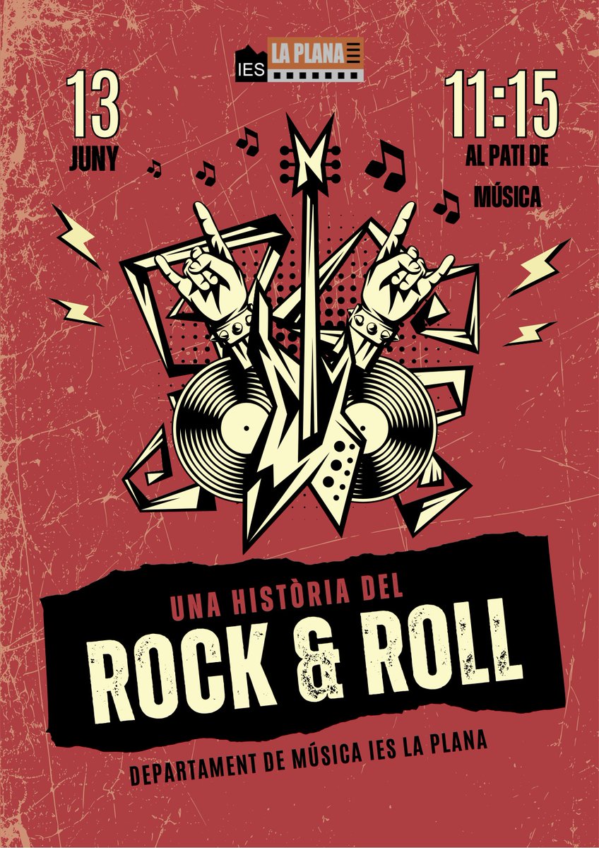 Una història de Rock and Roll, divendres 13 de juny al pati (només l'alumnat)
