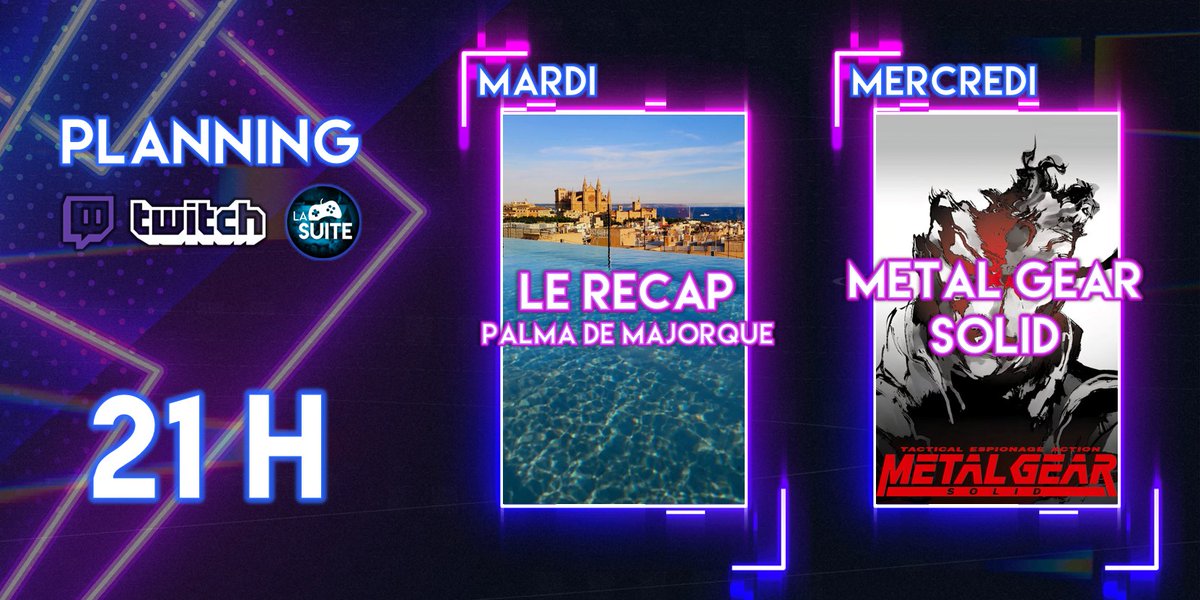 LaSuitedeTrop's tweet image. C'est parti pour une nouvelle semaine sur @TwitchFR
MARDI : On s'arrache au soleil ☀️
MERCREDI : Le patron revient incognito 🤫