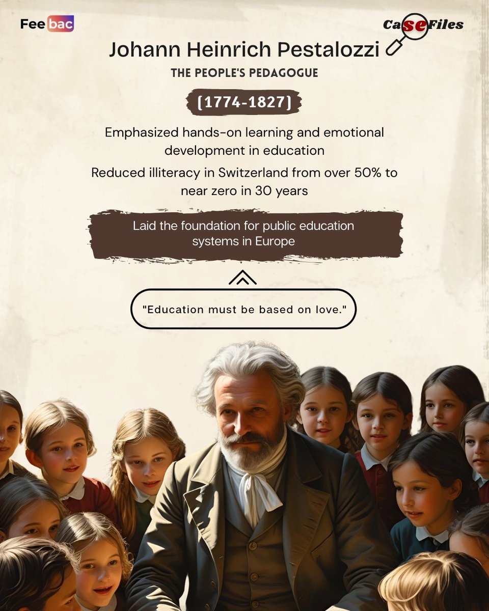 feebac_media's tweet image. 📚 Who transformed how we learn?
Meet educators who turned ideas into movements.
Their legacy lives in every classroom, every mind. 💡🌐
#EducationHistory #WisdomInTeaching #LegacyInLearning #TeachingPower #EducationRevolution #GlobalEducation #FeebacExplains