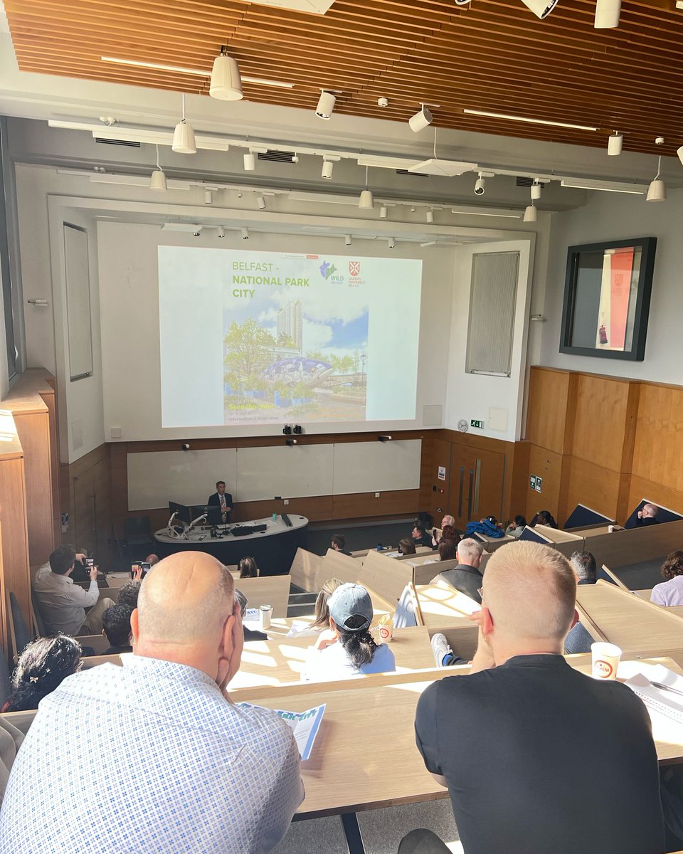 TrBrk's tweet image. Great to see @AndrewMuirNI give the introductory address at the Belfast National Park City event at Queen’s this morning. Looking forward to an interesting (and challenging) day