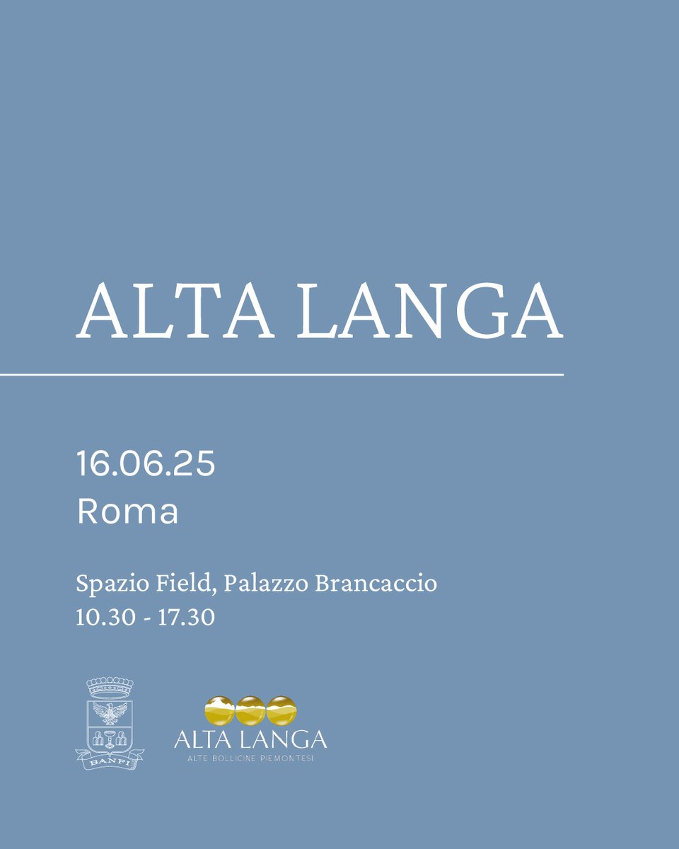 On June 16, Banfi joins Alta Langa Roma 2025 with its top cuvées. Discover Piemonte’s finest bubbles in the heart of Rome. <a href="/AltaLangaDOCG/">Alta Langa DOCG</a> #banfiexperience