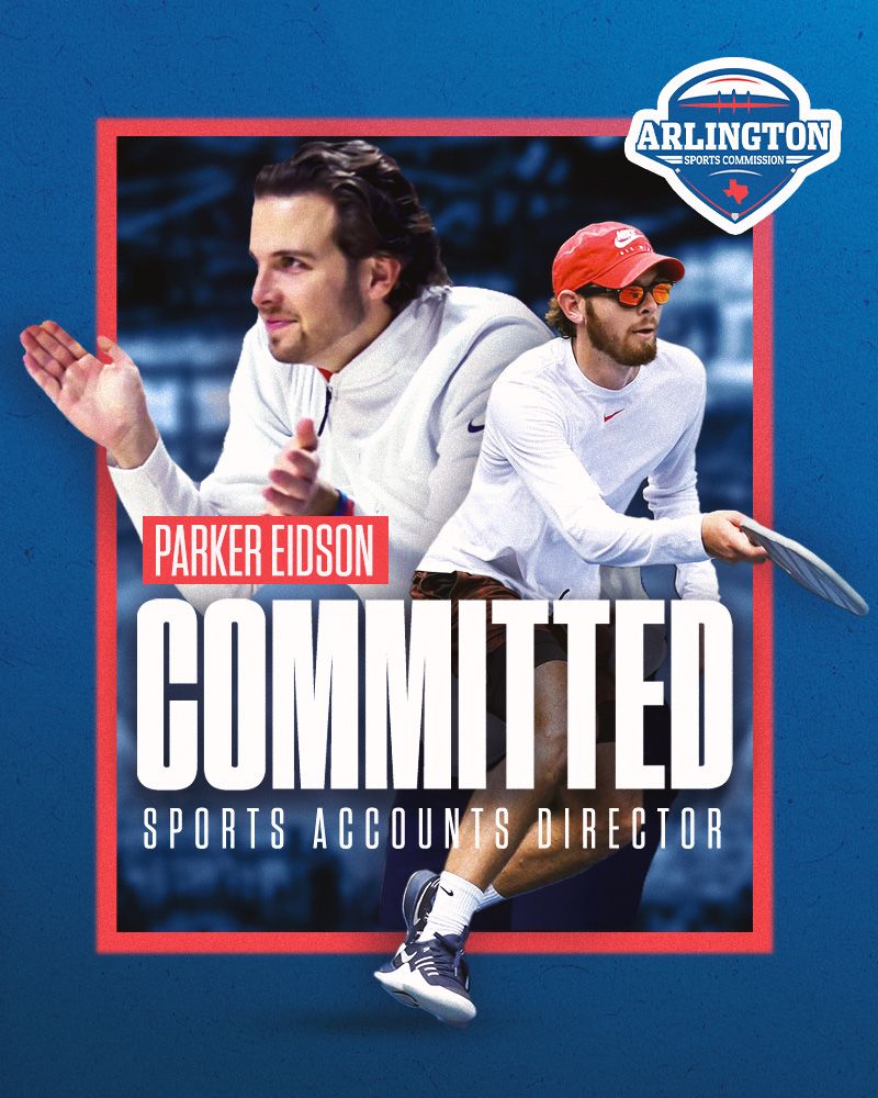 Congratulations to Parker Eidson who has accepted a position as Sports Accounts Director with the Arlington (Texas) Sports Commission.