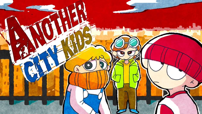 そういえば何年前かに描いたこちらのリメイクだったりします、色々と変わったなあ #Anothercitykids