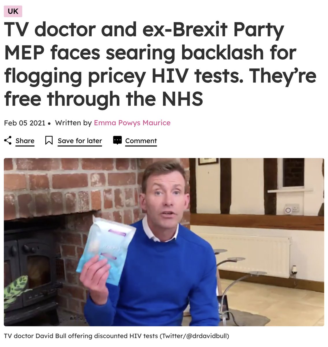 BREAKING: Reform break personal best for "new low" by appointing the guy who tried to profit from HIV as their new 'Chairman'.