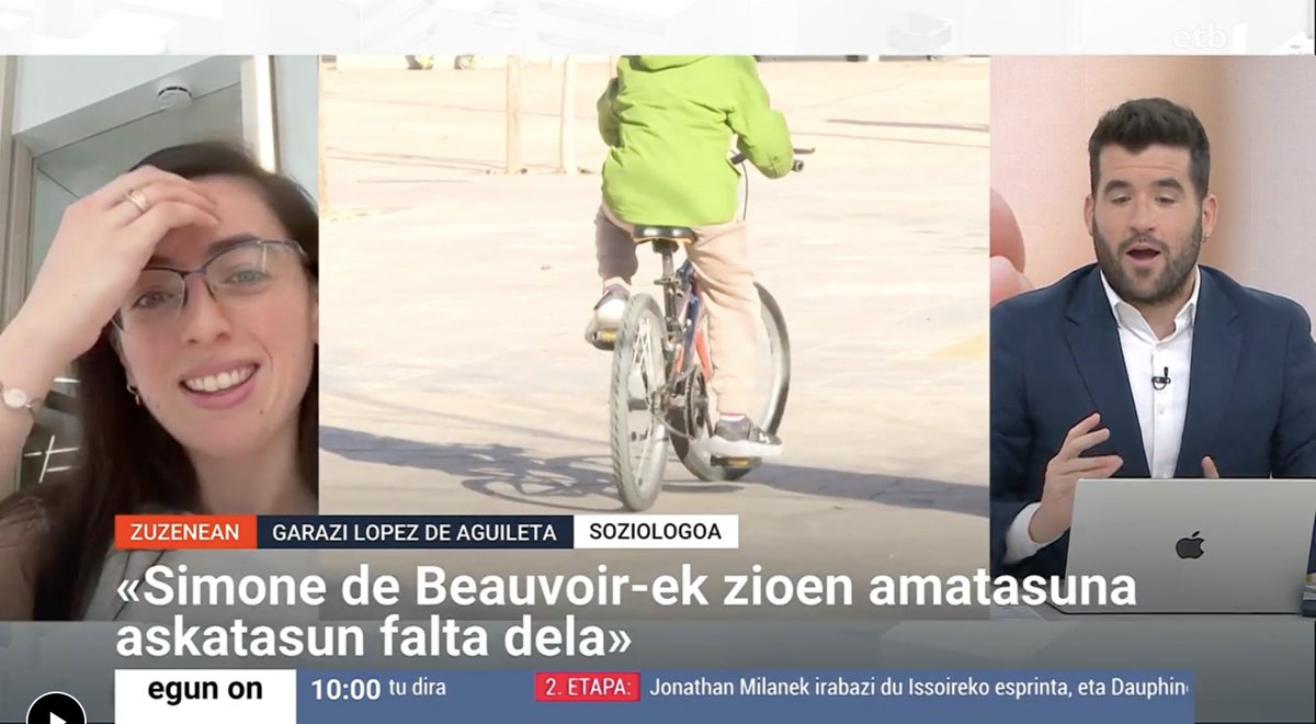 Garazi López de Aguileta (@garazi_eus) on Twitter photo Milesker <a href="/EgunOnETB/">Egun On ETB</a> gonbidatzeagatik emakumeok umeak izatea edo ez izatea, noiz eta nola, aukeratzeko duen askatasunaren inguruko ebidentziak azaltzera, askatasun hori erraztuko duten politika eta jarduerekin eta presio guztiak desagerraraziz (min -1.05). eitb.eus/eu/nahieran/eg… Milesker <a href="/EgunOnETB/">Egun On ETB</a> gonbidatzeagatik emakumeok umeak izatea edo ez izatea, noiz eta nola, aukeratzeko duen askatasunaren inguruko ebidentziak azaltzera, askatasun hori erraztuko duten politika eta jarduerekin eta presio guztiak desagerraraziz (min -1.05). eitb.eus/eu/nahieran/eg…