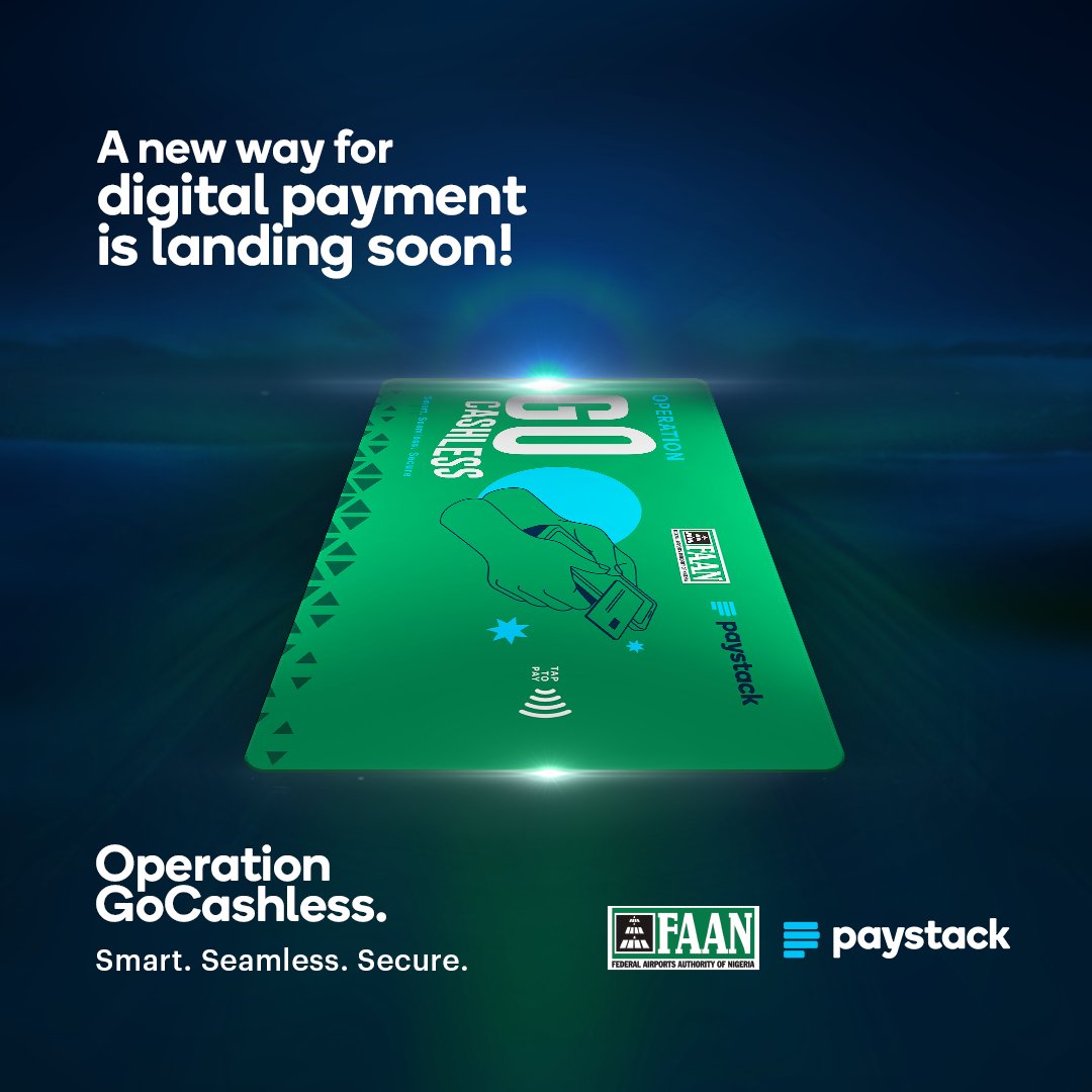 Paystack (@paystack) on Twitter photo Hi team 🚀
We've been working closely with <a href="/FAAN_Official/">Federal Airports Authority of Nigeria</a> to make transportation access in Nigeria faster, cashless, and way more seamless.
We're excited to show you what we've been building. Rolling out 🔜 Hi team 🚀
We've been working closely with <a href="/FAAN_Official/">Federal Airports Authority of Nigeria</a> to make transportation access in Nigeria faster, cashless, and way more seamless.
We're excited to show you what we've been building. Rolling out 🔜