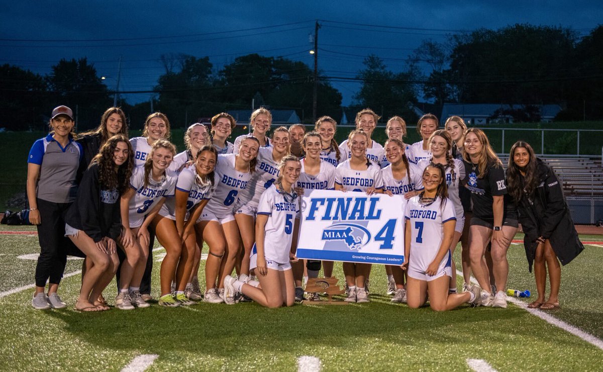 Bedford High School Girls Lacrosse is headed to the MIAA Division 3 Final Four! 

The Bucs will face No. 2 seed Newburyport in the semifinal round on Wednesday, June 11 at 4:30 PM at Phillips Park, Swampscott. 🏴‍☠️