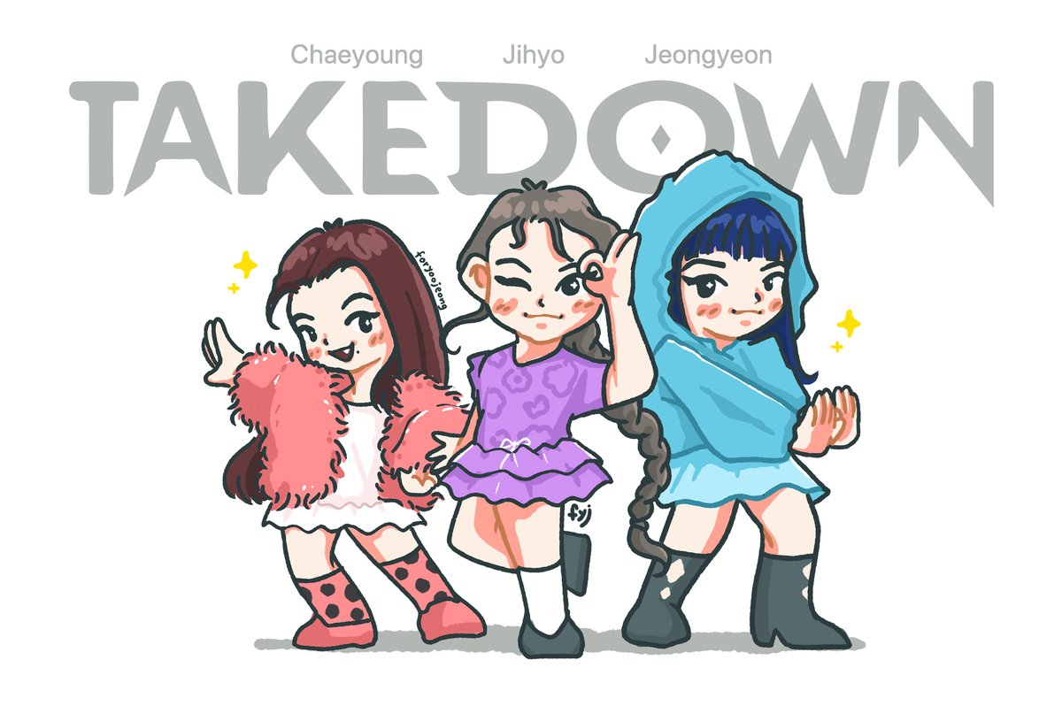 foryoojeong's tweet image. TAKEDOWN by Jeongyeon, Jihyo, &amp;amp; Chaeyoung ✨
