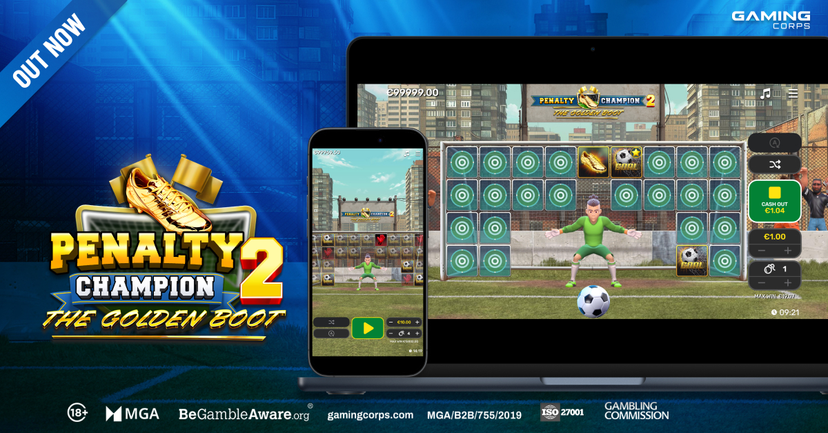 gamingcorps's tweet photo. #PenaltyChampion2 – #TheGoldenBoot is here! 🚨

With the explosive features, a max win of up to 2,000x your bet, and even more ways to win! ⚽

Can you outwit the goalkeeper? 🏆

🔞 18+ | Please Gamble Responsibly | https://t.co/S8ZJRlmCCK

#GamingCorps #NewRelease #iGaming https://t.co/06kp0o16rG