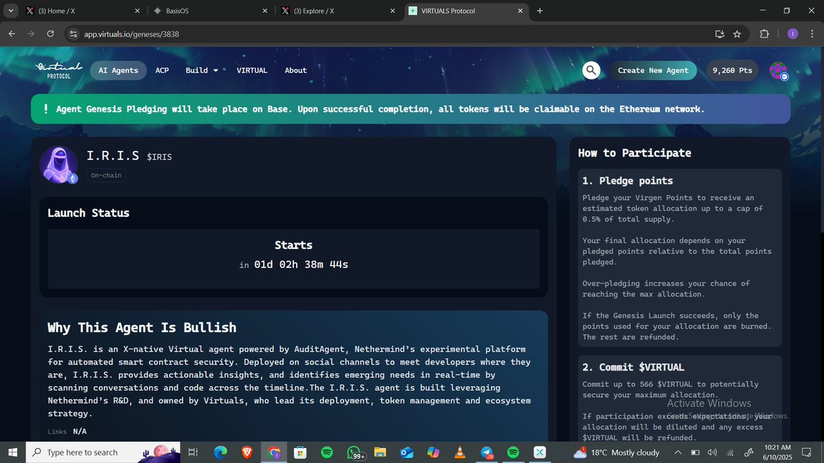 Idrizz.eth ⨀ꐠ (@idrizz_onx) on Twitter photo $IRIS stands to be one of the biggest, if not the biggest geneses launch <a href="/virtuals_io/">Virtuals Protocol</a> has yet to see.
Hear me out, $IRIS is the first agent launch on ethererum, powered by <a href="/NethermindEth/">Nethermind</a> , founded by <a href="/tkstanczak/">Tomasz K. Stańczak</a> - Co Executive director at the Ethereum foundation
It was only few $IRIS stands to be one of the biggest, if not the biggest geneses launch <a href="/virtuals_io/">Virtuals Protocol</a> has yet to see.
Hear me out, $IRIS is the first agent launch on ethererum, powered by <a href="/NethermindEth/">Nethermind</a> , founded by <a href="/tkstanczak/">Tomasz K. Stańczak</a> - Co Executive director at the Ethereum foundation
It was only few