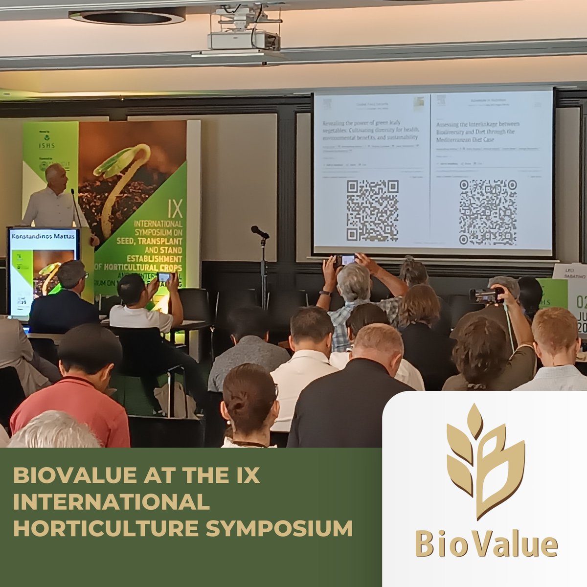BiovalueProject's tweet image. Prof. Mattas keynoted the IX International Horticulture Symposium, presenting BioValue's work on vegetables, biodiversity, & healthy diets to 100+ global scientists.
🔗 biovalue-project.eu
#BioValueEU #Biodiversity #HealthyDiet