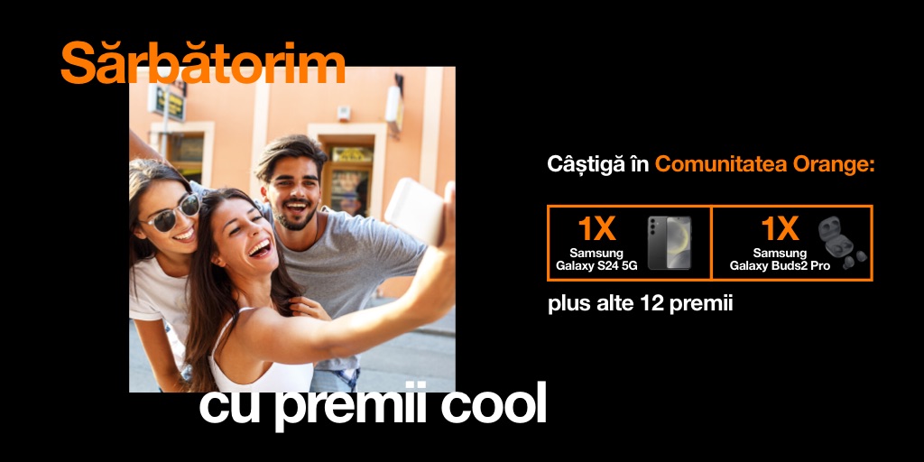 Sărbătorește alături de noi 6 ani de #ComunitateaOrange. Participă la concurs și poți câștiga un set de vacanță sau premiul cel mare. Intră în Comunitate pentru detalii și înscrieri: oran.ge/6AniComunitate….