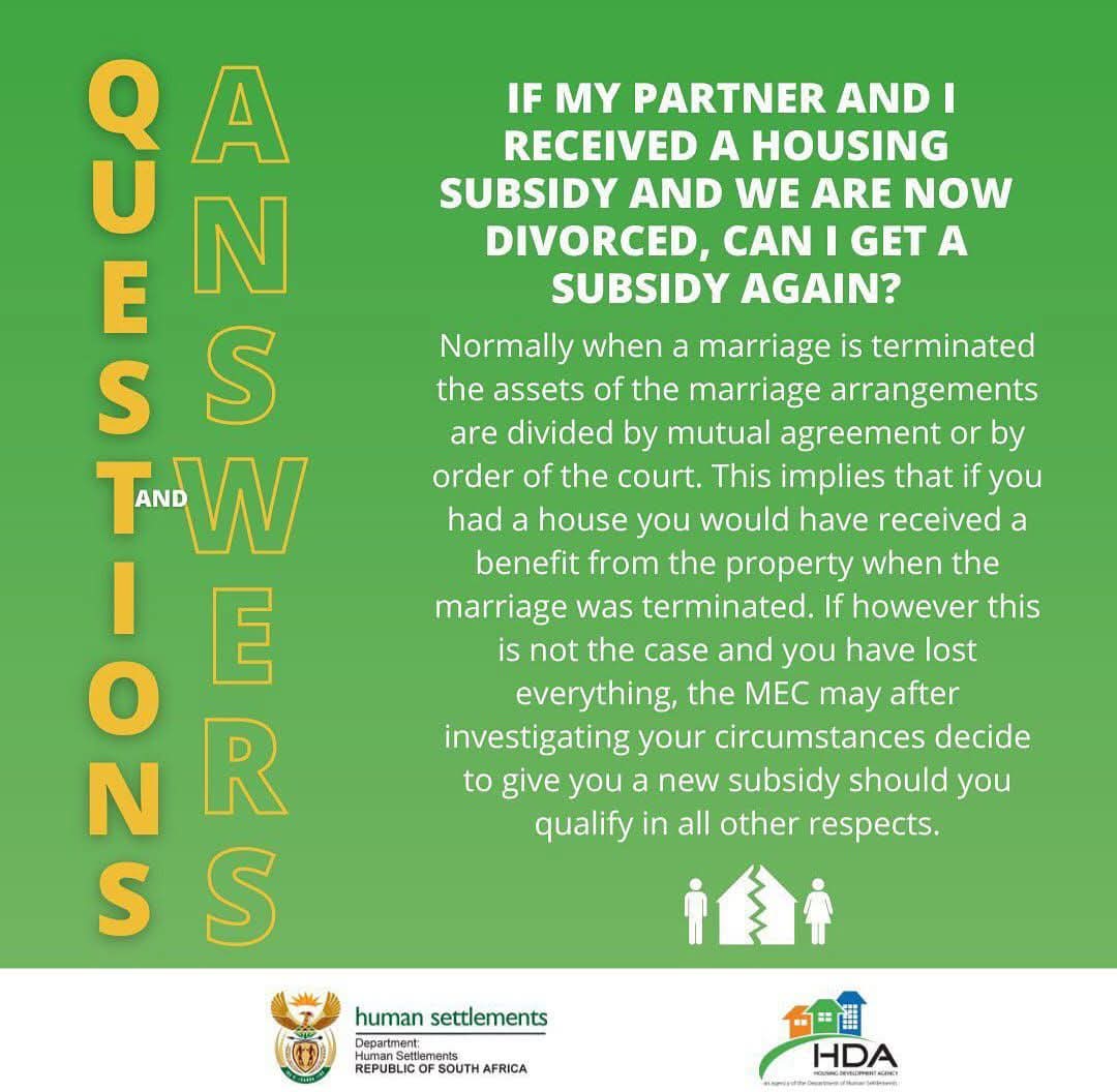 RotendaMaiwashe's tweet image. Q. If my partner and I received a housing subsidy and we are now divorced, can I get a subsidy again?

#TheHDA #DHSProjects #RebuildTheHDA #AffordableHousing #Housing #property #GrowingGautengTogether
