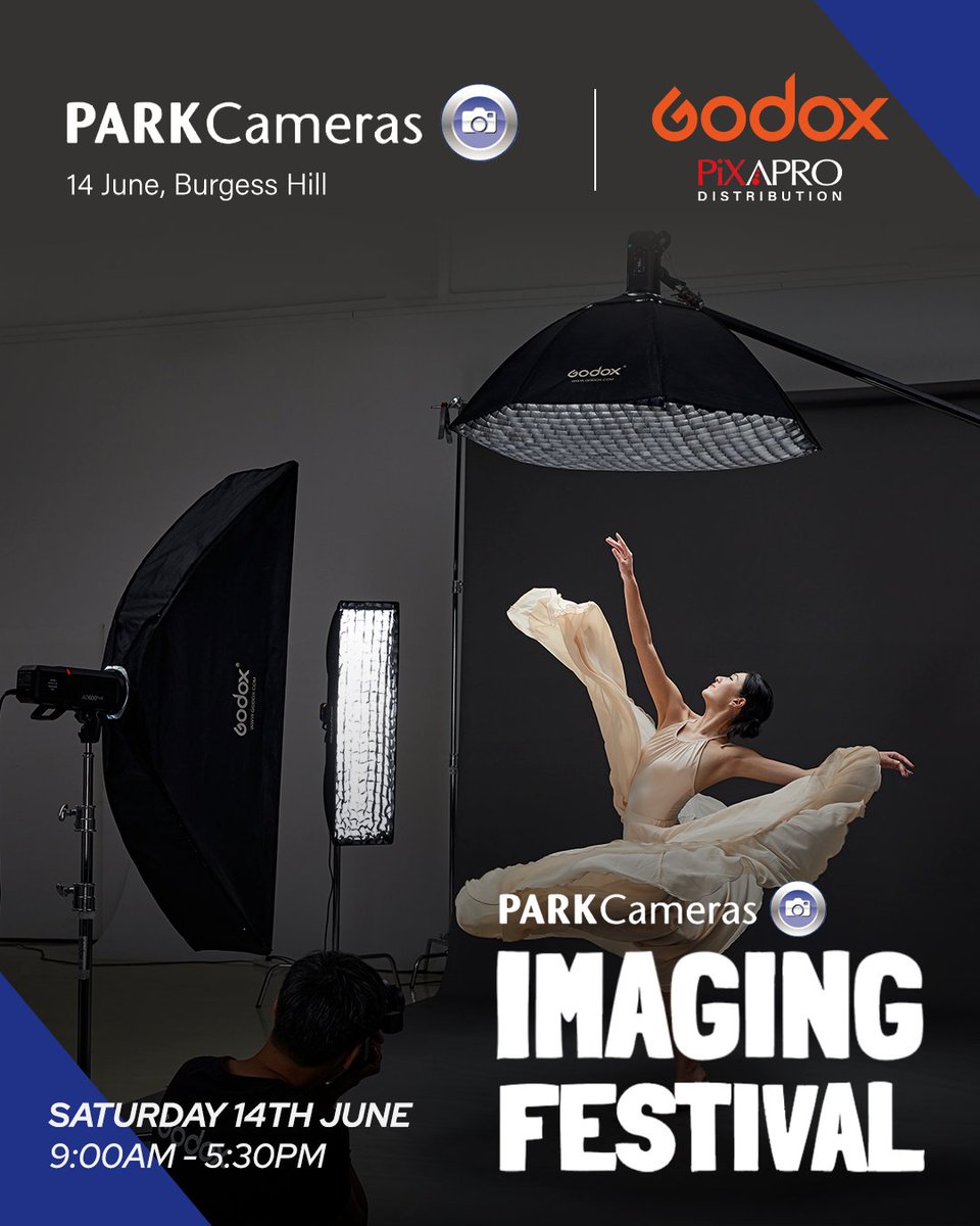 Drop by Park Cameras Burgess Hill location this Saturday, 14th June for their 2025 Imaging Festival!
Get hands-on with some of the latest <a href="/GodoxGlobal/">Godox Global</a> photography lighting equipment and get tailored advice from the PIXAPRO team! Find out more at
parkcameras.com/blog/events/im…
