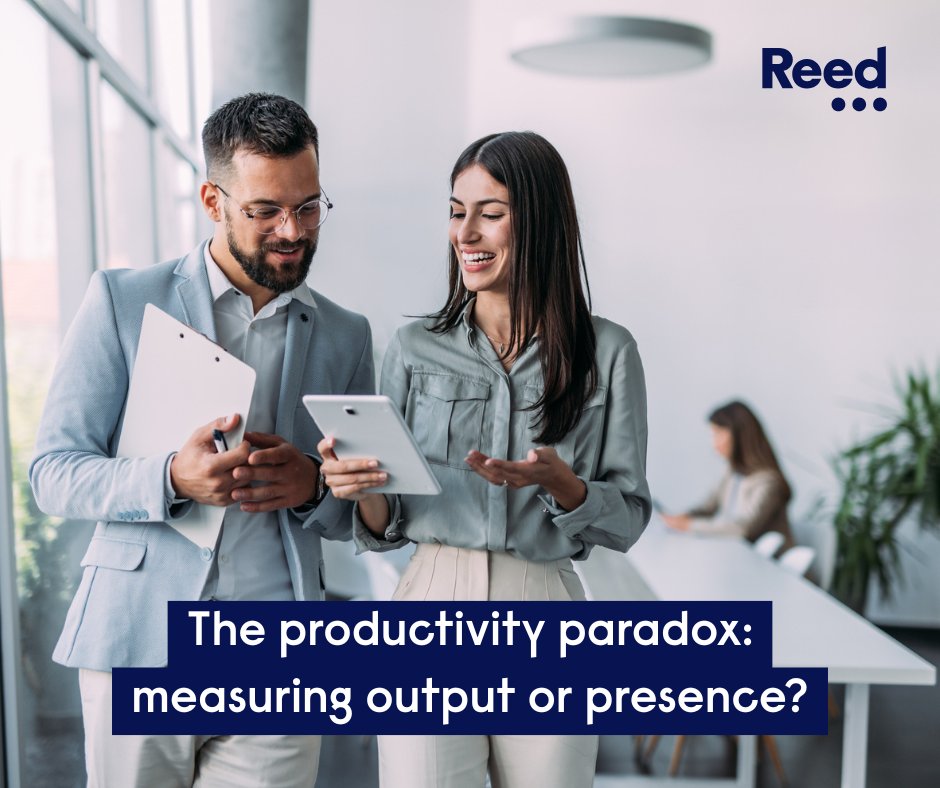 Reed (@reedglobal) on Twitter photo Teams are more connected than ever. But many organisations still measure productivity the old-fashioned way...
This is referred to as aย ๐ฉ๐ซ๐จ๐๐ฎ๐๐ญ๐ข๐ฏ๐ข๐ญ๐ฒ ๐ฉ๐๐ซ๐๐๐จ๐ฑย - a disconnect between how work is measured and how value is created.
Read on: bit.ly/3ZWpFhK Teams are more connected than ever. But many organisations still measure productivity the old-fashioned way...
This is referred to as aย ๐ฉ๐ซ๐จ๐๐ฎ๐๐ญ๐ข๐ฏ๐ข๐ญ๐ฒ ๐ฉ๐๐ซ๐๐๐จ๐ฑย - a disconnect between how work is measured and how value is created.
Read on: bit.ly/3ZWpFhK