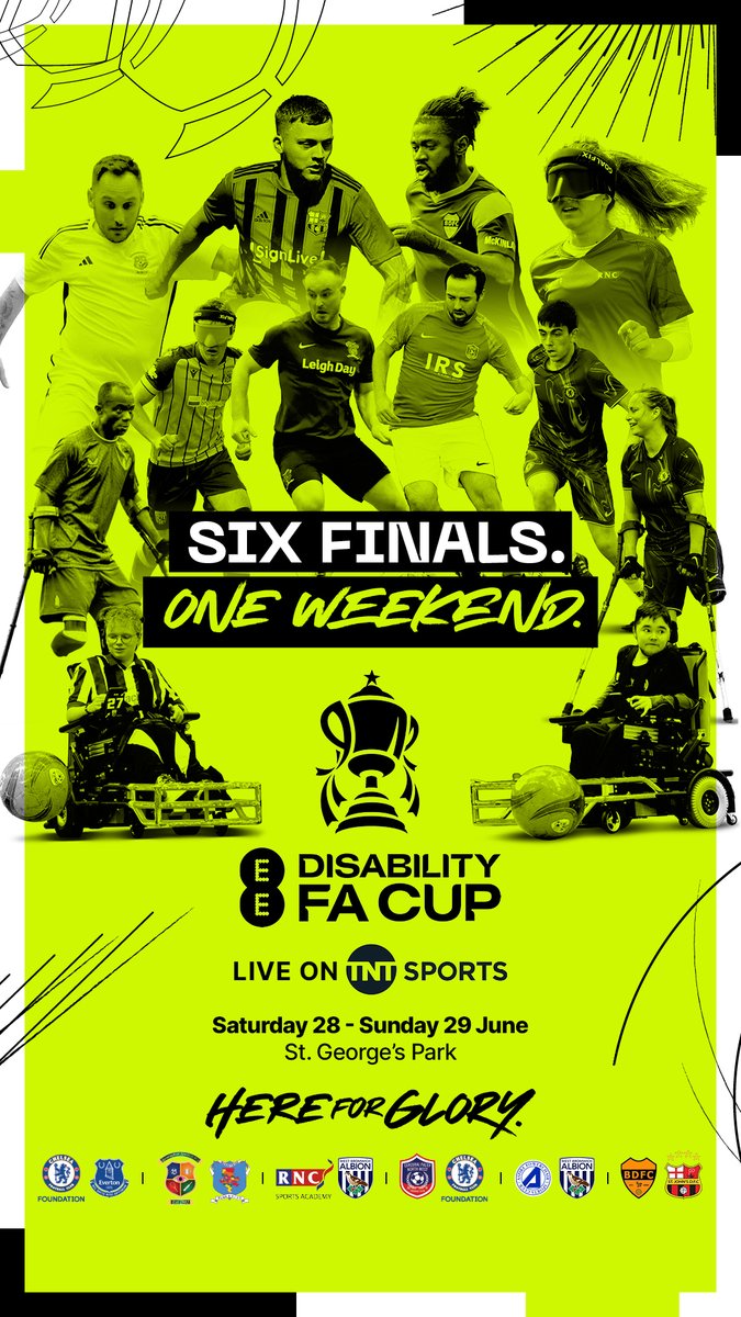 Most don’t experience six cup finals in their lifetime🏆

You can experience them all in one weekend. The EE Disability FA Cup at St George's Park is not to be missed! 👀

Secure your seat 🔗eng.football/kjmfje