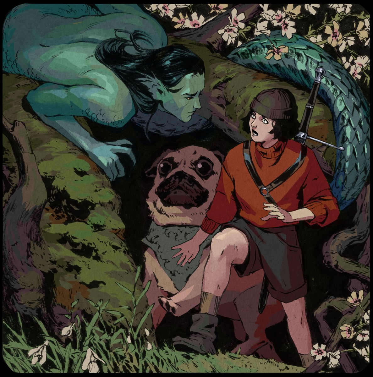 KononenkoElena's tweet image. Hello, today is my Birthday! ✨And the best gift for an artist is a retweet of his artworks 🌱🌿