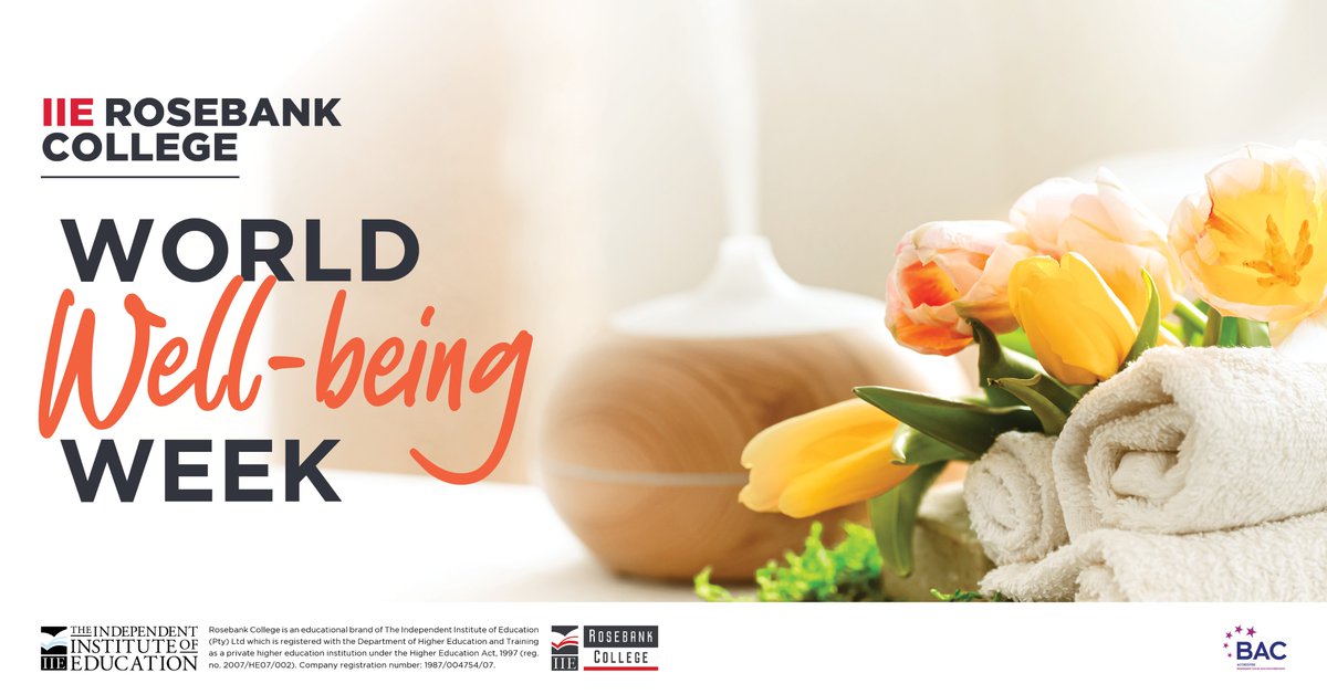 Happy World Well-being Week | Take a moment to prioritise our mental, emotional, and physical health. Remember, it’s okay to take a step back, breathe, and focus on what makes you feel good.

#IIERosebankCollege #WorldWellBeingWeek #MentalHealthMatters #SelfCare