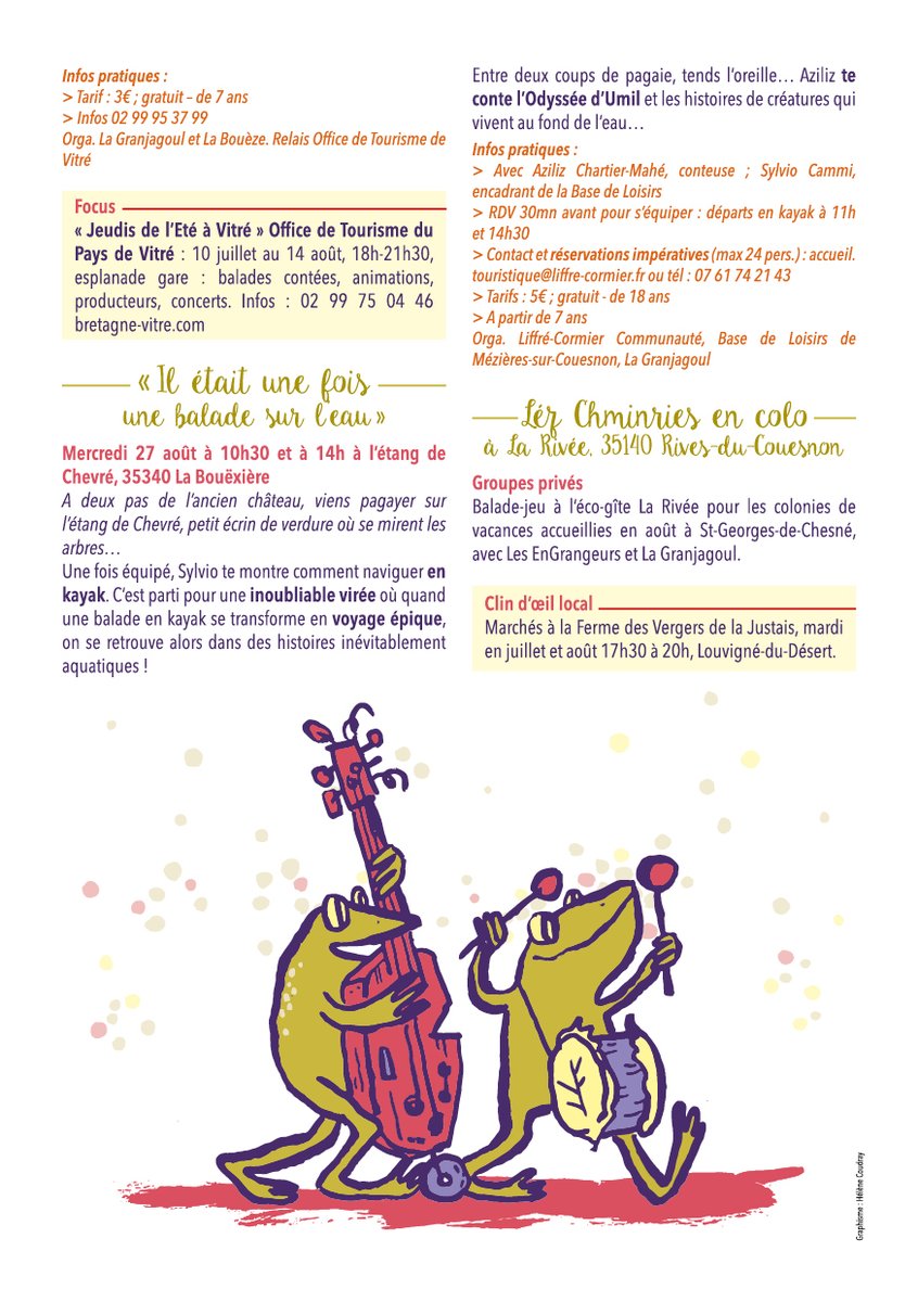 Léz Chminries d'l'étë avec La Granjagoul et de nombreux partenaires, ça commence le mercredi 2 juillet à Parcé et jusqu'au 27 août ! 
Toute la programmation ici lagranjagoul.fr/l-actualite