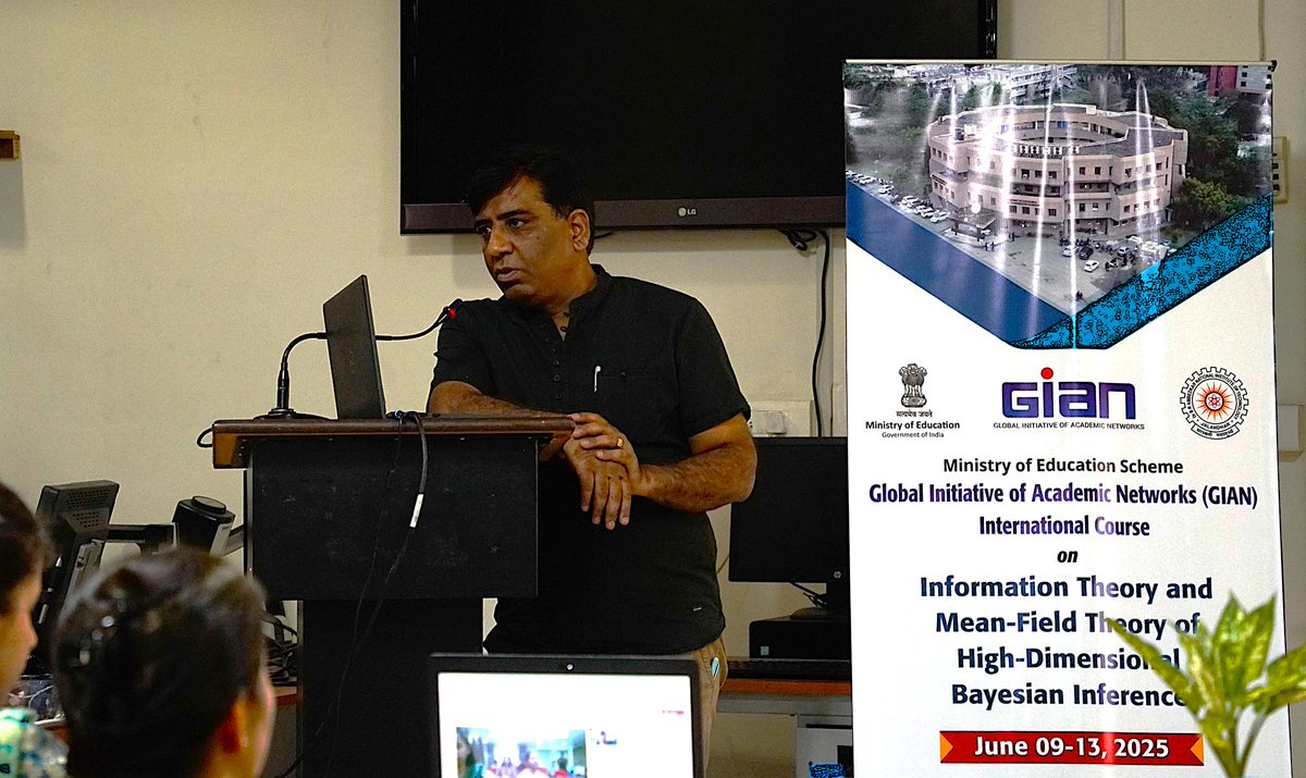 NITJofficial's tweet image. Inauguration Ceremony | GIAN Course 2700155
“Information Theory and Mean-Field Theory of High-Dimensional Bayesian Inference”
9–13 June 2025 | Virtual Mode
#GIAN #NITJalandhar #BayesianInference #InformationTheory #JeanBarbier #GlobalLearning #AcademicExcellence #HybridEducation