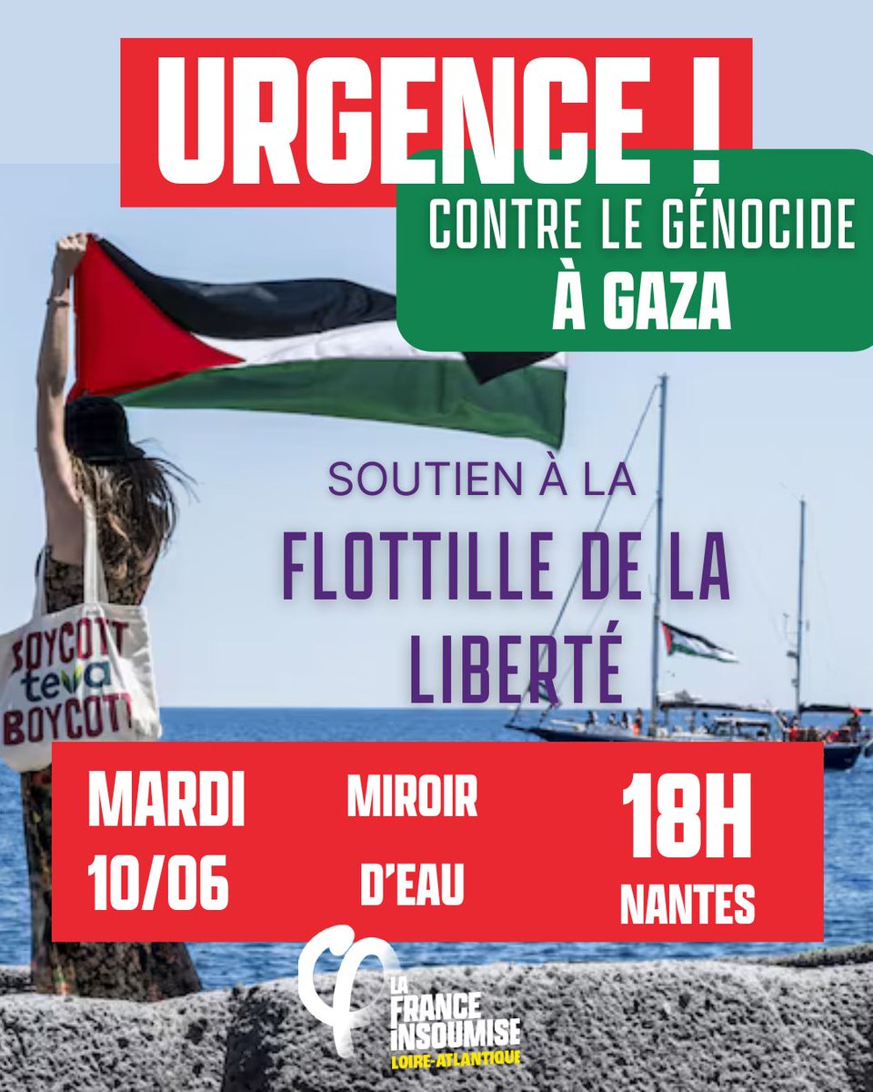 🇵🇸 Parce qu’il y a toujours urgence en Palestine, continuons la mobilisation !

🫶 Rejoignez le mouvement → actionpopulaire.fr

#FaireMieux #Nantes #urgencepalestine #LFI #associationfrancepalestine