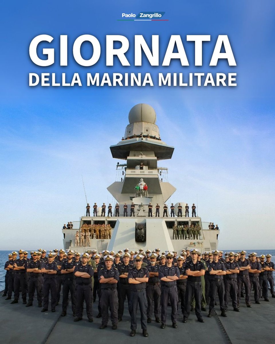 Paolo Zangrillo (@paolo_zangrillo) on Twitter photo Alle donne e agli uomini della <a href="/ItalianNavy/">Marina Militare</a>, custodi dei nostri mari. Dalle onde del Mediterraneo alle rotte più lontane, nelle missioni internazionali e nelle emergenze umanitarie, il loro impegno è un gesto quotidiano di disciplina, dedizione e amore per l’Italia. Alle donne e agli uomini della <a href="/ItalianNavy/">Marina Militare</a>, custodi dei nostri mari. Dalle onde del Mediterraneo alle rotte più lontane, nelle missioni internazionali e nelle emergenze umanitarie, il loro impegno è un gesto quotidiano di disciplina, dedizione e amore per l’Italia.