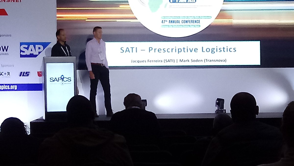 shabierja's tweet image. Unlocking profitability despite disruptions: Digital Twin Solutions for Grape Export Logistics. Jacques Ferreira, South African Table Grape Industry (SATI); Mark Soden, Transnova, South Africa. @SAPICS01 #SAPICS2025 #InnovationInMotion #SupplyChainAfrica #CapeTownConference