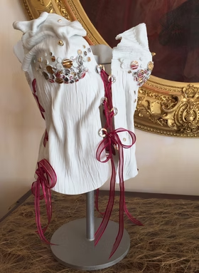 Laurence LAVOLLÉE drape la porcelaine comme une étoffe 
Lauréate du 1er prix du Concours International de création en porcelaine 2016 à Limoges 

Corset de porcelain